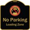Signmission Designer Series-No Parking Loading Zone With No Car Symbol, 18" x 18", BG-1818-9817 A-DES-BG-1818-9817 - alternate 1